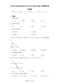 辽宁省大连市瓦房店市2022-2023学年七年级下学期期中数学试题