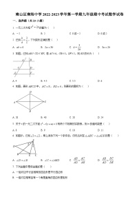 精品解析：广东省深圳市南山区南海中学2022-2023学年九年级上学期期中考试数学试卷