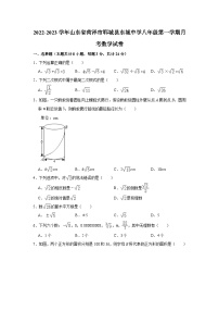 2022-2023学年山东省菏泽市郓城县东城中学八年级（上）月考数学试卷（含解析）