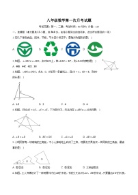 山东省聊城市东阿县东阿县姜楼中学2023-2024学年八年级上学期10月月考数学试题