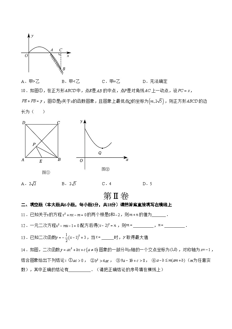 【月考】（人教版）2021-2024学年九年级数学第一次月考 A卷（原卷版）03