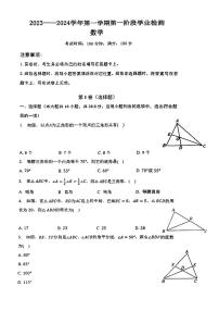 内蒙古呼和浩特市实验中学鼓楼校区2023-2024学年八年级上学期第一次月考数学试题