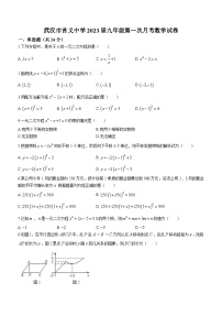 湖北省武汉市首义中学2023-2024学年九年级上学期第一次月考数学试题