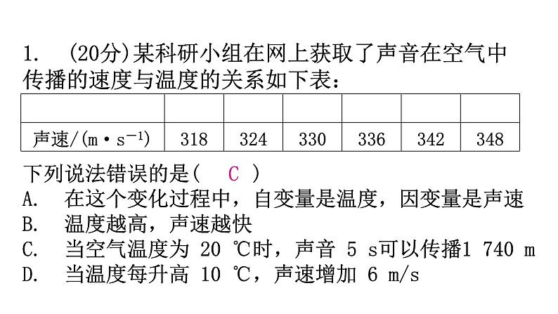 北师大版七年级数学下册第三章变量之间的关系第二十二课时用表格表示的变量间关系练习课件02