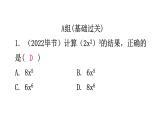 北师大版七年级数学下册第一章整式的乘除第三课时幂的乘方与积的乘方(二)分层作业课件