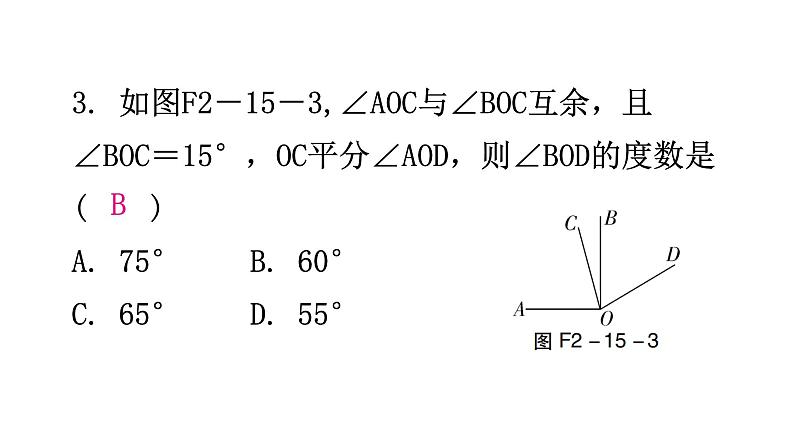 北师大版七年级数学下册第二章相交线与平行线第十五课时两条直线的位置关系(一)分层作业课件第4页