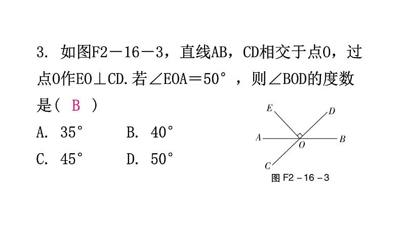 北师大版七年级数学下册第二章相交线与平行线第十六课时两条直线的位置关系(二)分层作业课件第4页