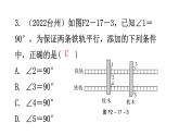 北师大版七年级数学下册第二章相交线与平行线第十七课时探索直线平行的条件(一)分层作业课件