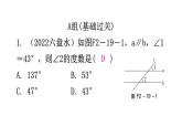 北师大版七年级数学下册第二章相交线与平行线第十九课时平行线的性质(一)分层作业课件