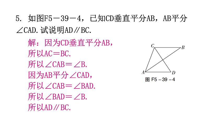 北师大版七年级数学下册第五章生活中的轴对称第39课时简单的轴对称图形（二）分层作业课件06