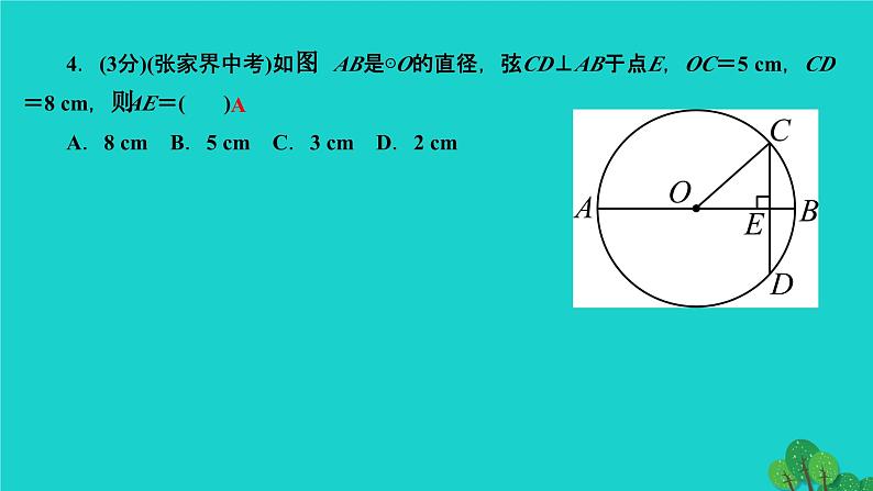 24.1.2 垂直于弦的直径 人教版数学九年级上册作业课件第6页