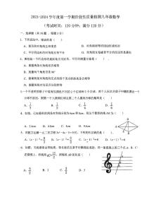 山东省青岛（市南）海信学校2023-2024学年九年级上学期10月月考数学试卷