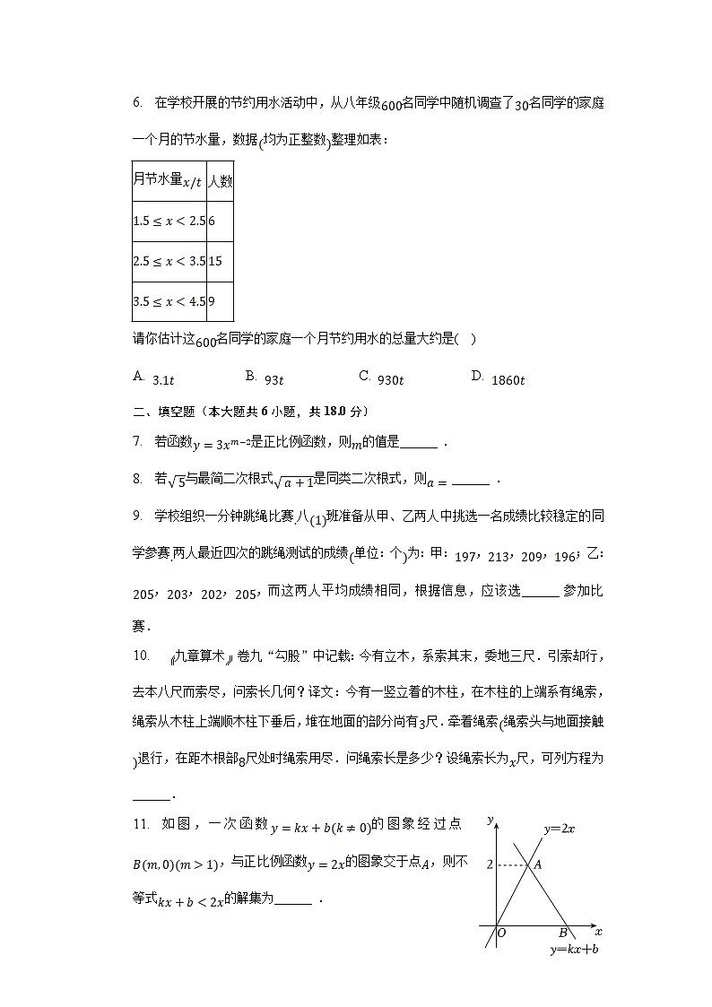 江西省赣州市寻乌县2022-2023学年八年级下学期期末考试数学试卷(含解析)02