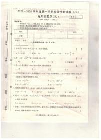 河南省驻马店市+汝南县三门闸乡天中山中学2023-2024学年九年级上学期10月月考数学试题