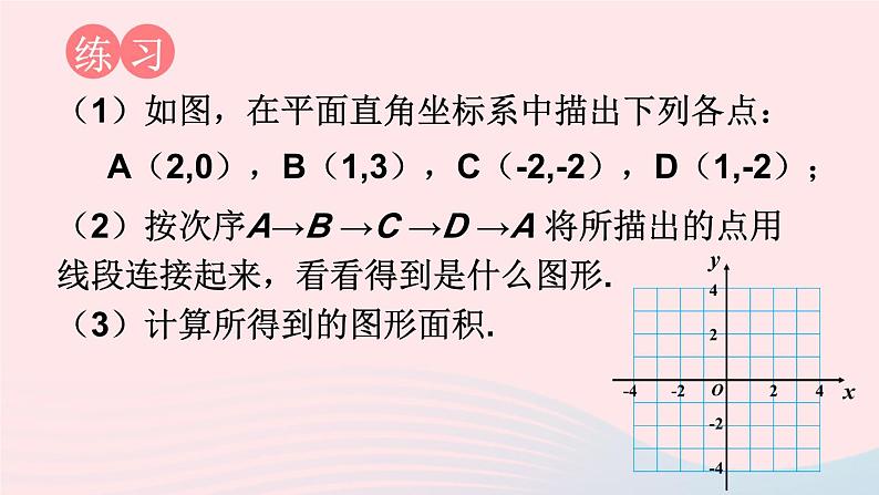 第11章平面直角坐标系11.1平面内点的坐标第2课时坐标平面内的图形课件（沪科版八上）08