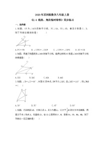 初中数学苏科版八年级上册2.4 线段、角的轴对称性精品课时作业