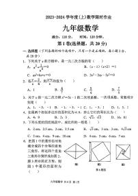 辽宁省九校首次联考2023—2024学年上学期10月月考九年级数学试题