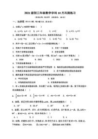 广东省 深圳市龙岗区龙岭初级中学2023-2024学年九年级上学期数学学科10月月考 试题（月考）