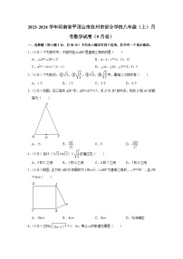 河南省平顶山市汝州市部分学校2023-2024学年八年级上学期 月考数学试卷（9月份）（月考）