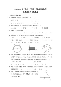 江苏省连云港市灌云县灌云县西片 2023-2024学年九年级上学期10月月考数学试题（月考）