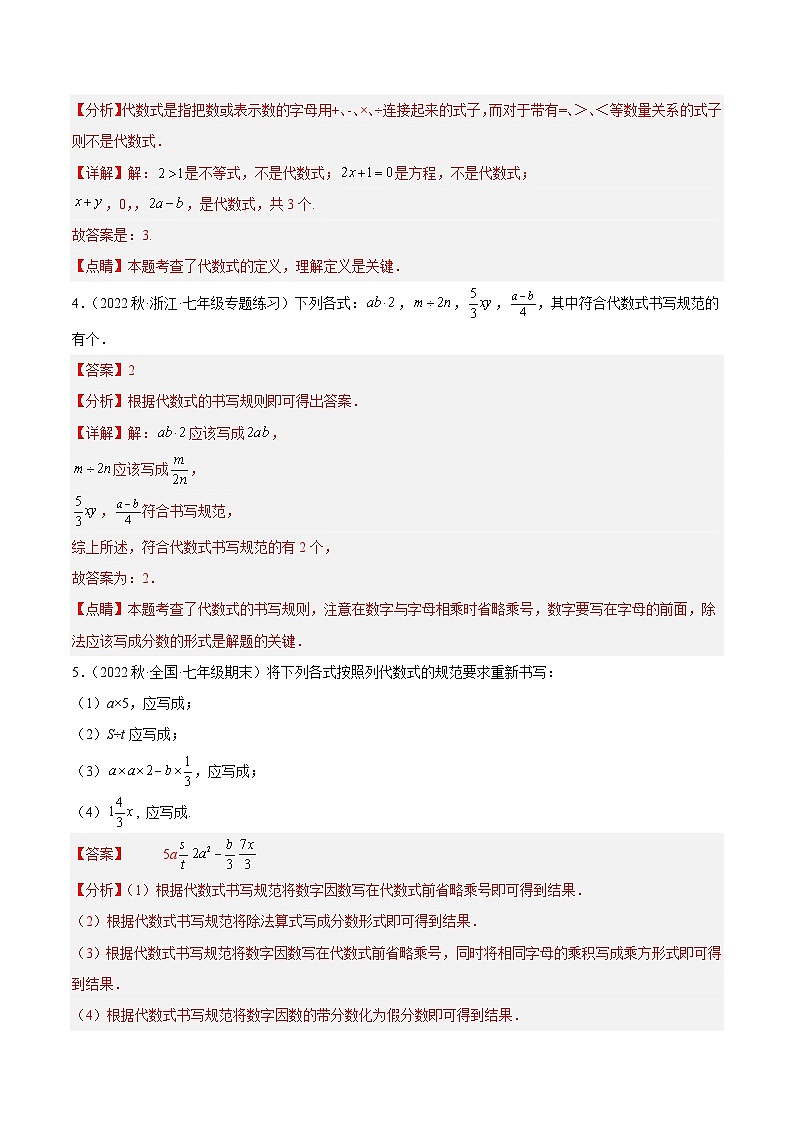 专题05 整式重难点题型专训（十一大题型）（解析版）第3页