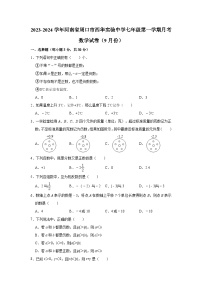 2023-2024学年河南省周口市西华实验中学七年级（上）月考数学试卷（9月份）（含解析）