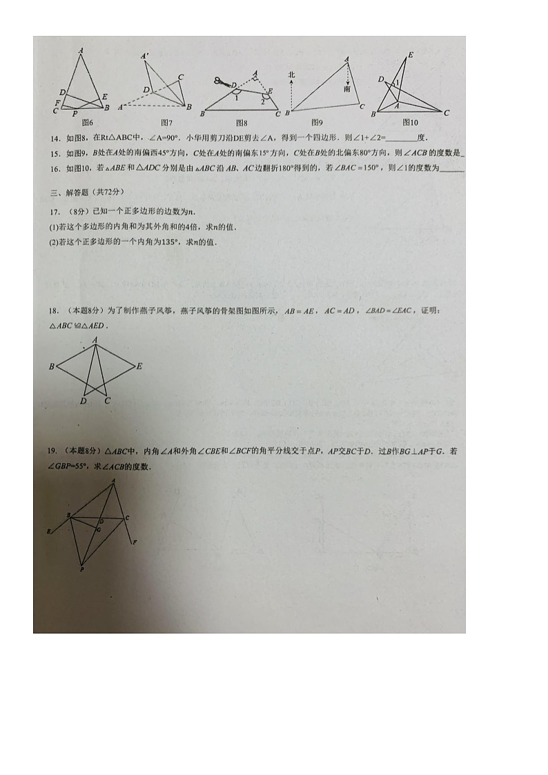 湖北省宜昌市宜都市西湖初级中学2023-2024学年八年级上学期10月月考数学试题（月考）第2页