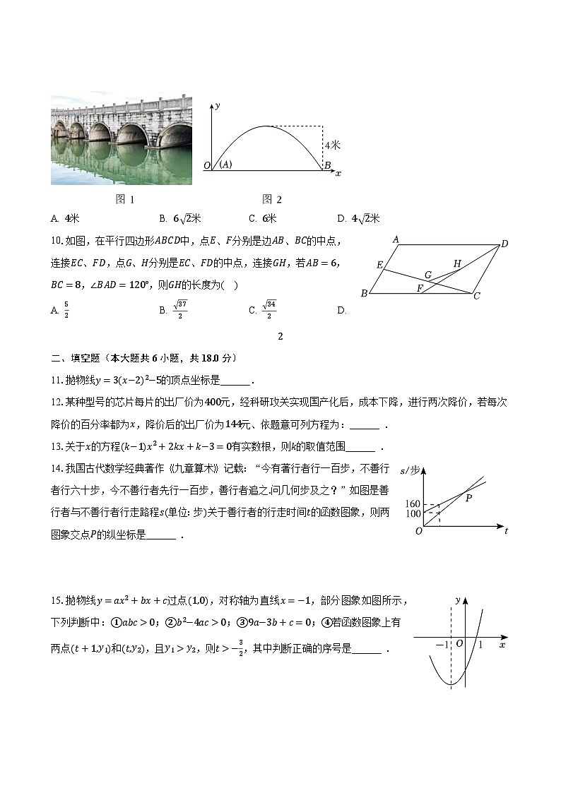 2023-2024学年湖北省武汉市蔡甸区九年级（上）月考数学试卷（9月份）（含解析）第2页