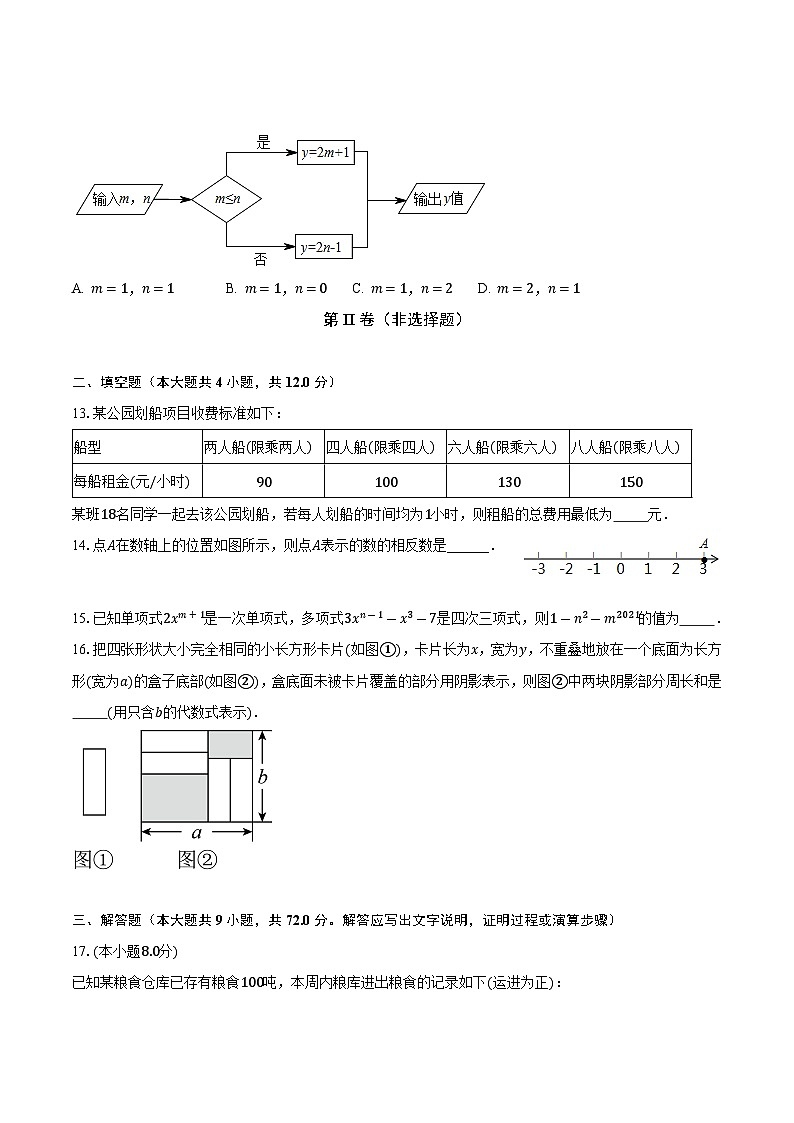 人教版初中数学七年级上册期中测试卷（标准难度）（含答案解析）03