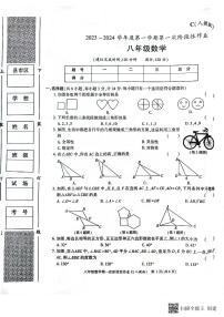 陕西省渭南市韩城市2023-2024学年上学期八年级第一次月考数学试题