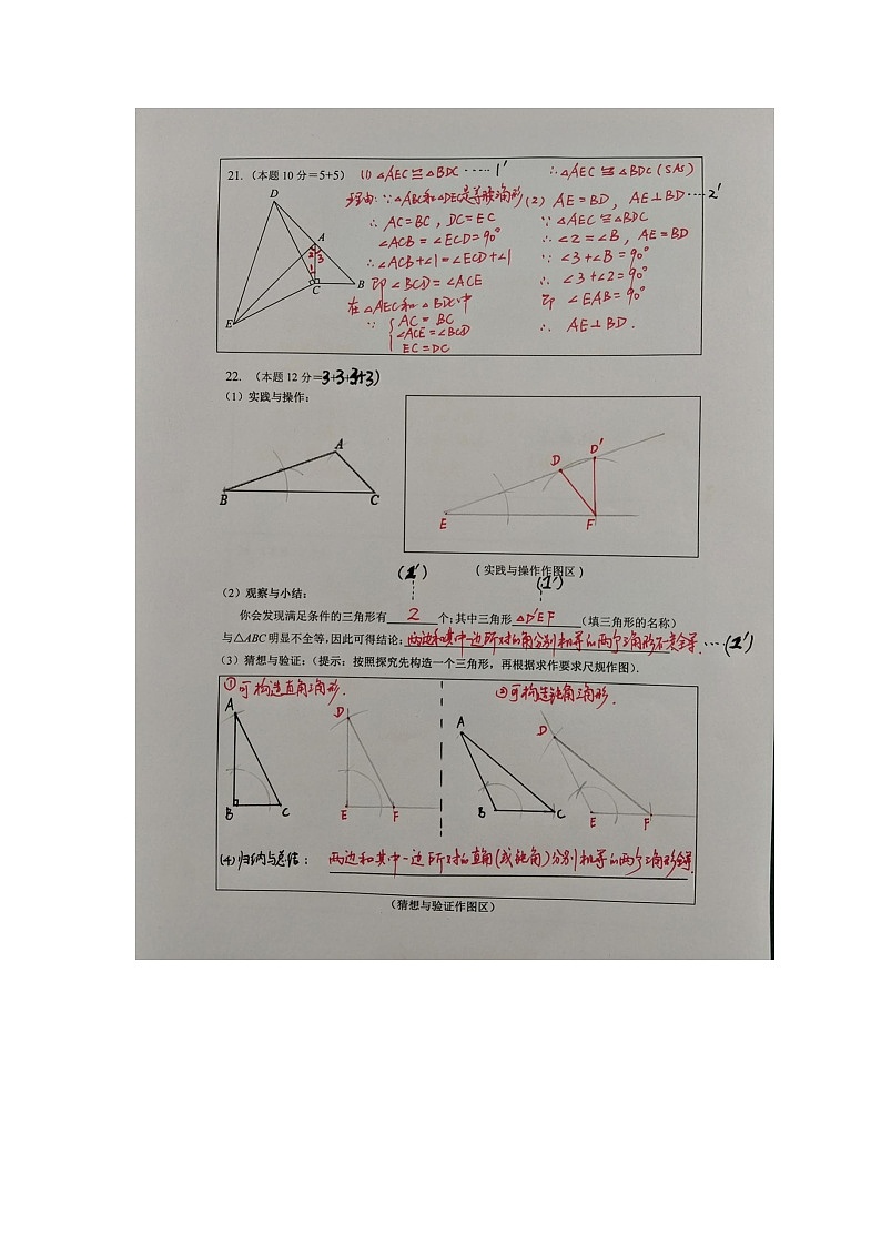 江苏省南通市海安市曲塘片2023-2024学年八年级上学期10月月考数学试题02
