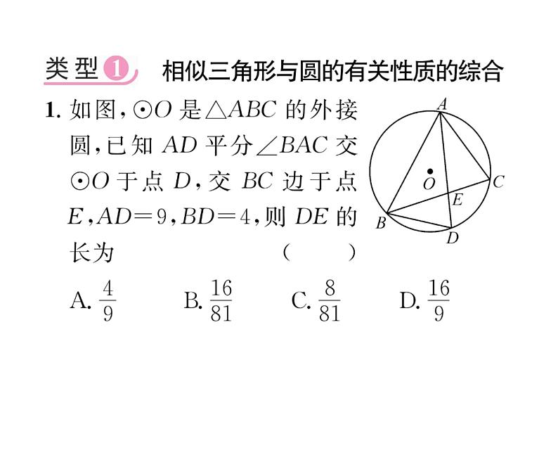 人教版九年级数学下册第27章小专题7  相似三角形与圆的综合课时训练课件PPT02