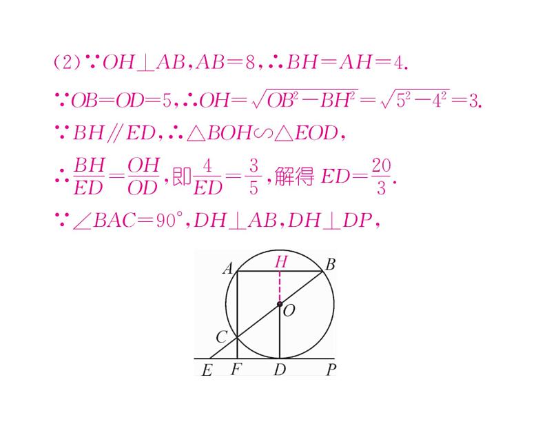 人教版九年级数学下册第27章小专题7  相似三角形与圆的综合课时训练课件PPT06