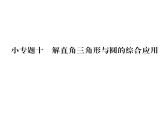 人教版九年级数学下册第28章小专题10  解直角三角形与圆的综合应用课时训练课件PPT