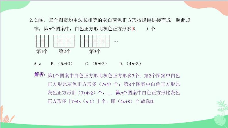 第2章 整式的加减专题 与整式加减有关的图形规律探究问题课件PPT第3页