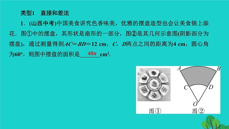 第24章 圆-专题训练：求不规则图形面积的常用方法 人教版数学九年级上册作业课件第2页