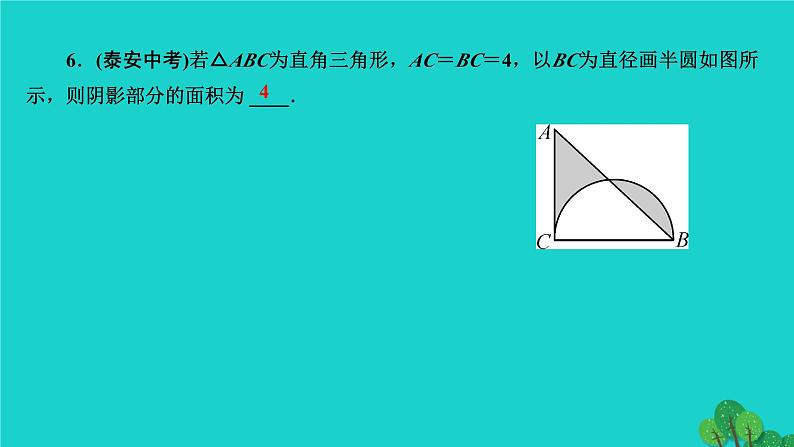 第24章 圆-专题训练：求不规则图形面积的常用方法 人教版数学九年级上册作业课件第7页