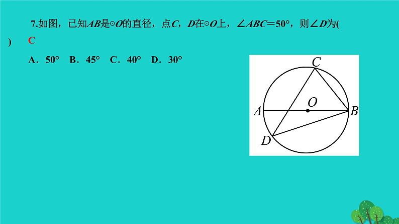 第24章 圆-专题训练：与圆的基本性质有关的辅助线作法 人教版数学九年级上册作业课件第8页