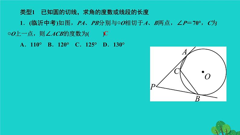 第24章 圆-专题训练：与圆的切线有关的计算与证明 人教版数学九年级上册作业课件02