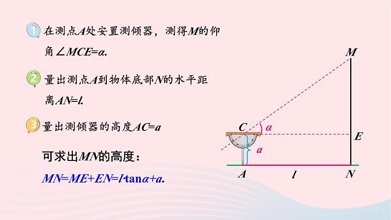 第一章直角三角形的边角关系6利用三角函数测高课件（北师大版九下）07