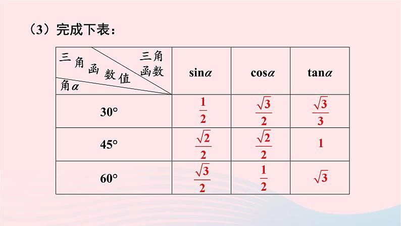 第一章直角三角形的边角关系230°45°60°角的三角函数值课件（北师大版九下）06