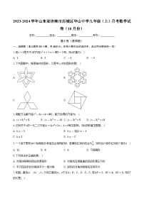 山东省济南市历城区华山中学2023—2024学年上学期10月月考九年级数学试卷