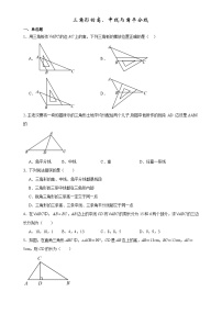 初中数学人教版八年级上册11.1.2 三角形的高、中线与角平分线课时作业