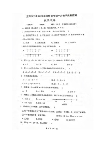 四川省宜宾市第二中学校2023-2024学年八年级上学期10月月考数学试题