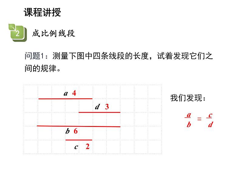 23.1.1 成比例线段 华东师大版九年级数学上册教学课件07