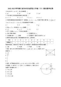 2022-2023学年浙江省台州市仙居县八年级（下）期末数学试卷（含答案解析）