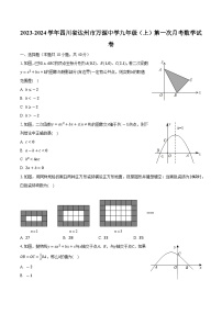 2023-2024学年四川省达州市万源中学九年级（上）第一次月考数学试卷（含解析）