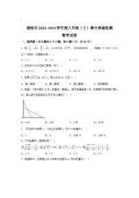 辽宁省锦州市凌海市2022-2023学年八年级上学期期中质量检测数学试卷(含解析)