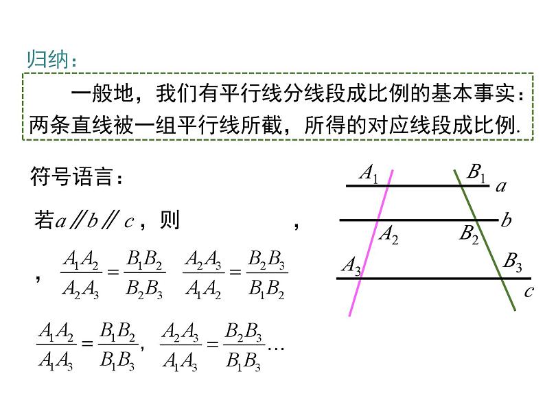 4.2 平行线分线段成比例 北师大版九年级数学上册课件07