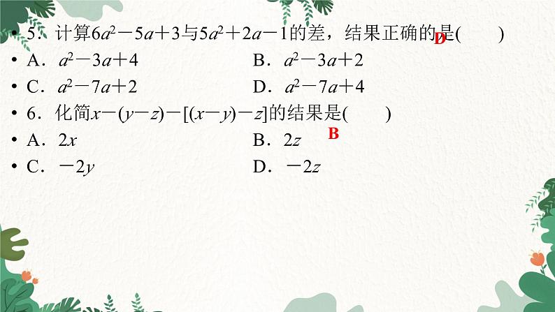 第3章 整式及其加减 北师大版数学七年级上册易错题课件第6页